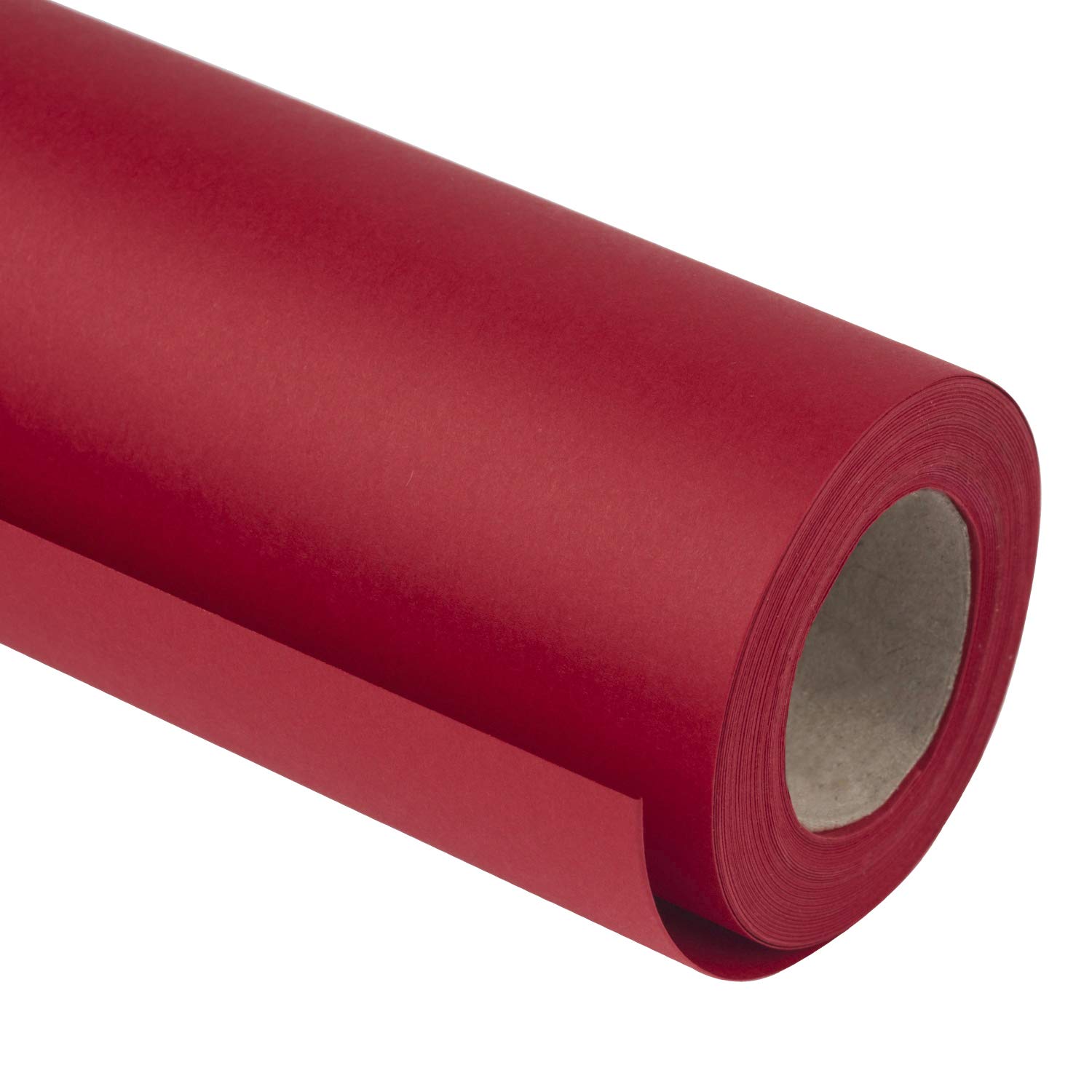 RUSPEPA Kraft Paper Roll - 44.5 cm x 10 m - Recyclable Paper Perfect for Wrapping, Craft, Packing, Floor Covering, Dunnage, Parcel, Table Runner, Red