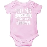 I Get My Awesomeness From My Grandpa - Funny Baby Essentials Bodysuit - Newborn Baby Boy Clothes