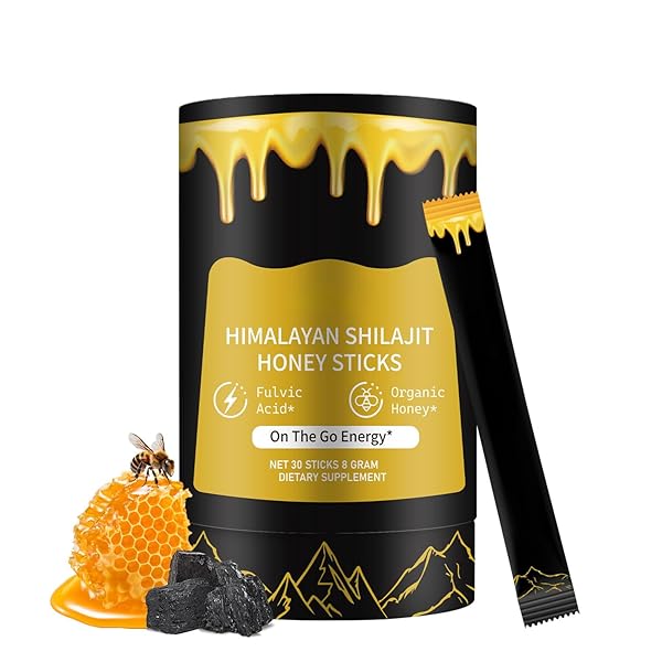 SH-ILAJIT HONEY STICKS,PURE HIMALAYAN RESIN,HIMALAYAN PURE SHILAJIT STICKS WITH HONEY & SAFFRON FOR ENERGY BOOST,INDIVIDUALLY WRAPPED,30 FOR MEN & WOMEN