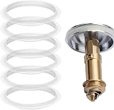 hioseyre 6 Pcs Clear Sink Plug O-Rings Seal Rubber Washbasin Drain Valve Repair view 1