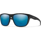 Smith Optics Barra Sunglasses &ndash; Performance Sports Active Sunglasses for Watersports, Fishing &amp; More &ndash; for Men &amp; Women &ndash; Matte Black + Blue ChromaPop Glass Polarized Lenses