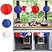 OULII Fourth of July 6 Pack Paper Lanterns Patriotic Hanging Decoration Assorted Sizes