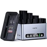 llano 4-Pack NP-W235 Batteries and 65W 4-Slot Charger for Fujifilm XT-5, XT-4, X-S20, X-H2S, X-H2, GFX100S, GFX50S II, USB-C Fast Charging, LED Display, Heat Dissipation Durable CNC Aluminum