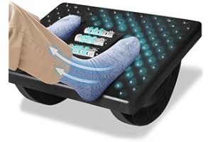 Gulymm Foot Rest for Under Desk at Work, Rocking Foot Stool Footrest, Ergonomic Footrest for Office Chair with Massage Surface, Foot Stool Pain Pressure Relief for Airplane Travel Home Comfortable Leg