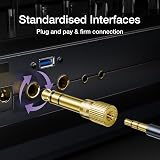 VCE 6.35mm to 3.5mm Stereo Jack Adapter Gold Plated 2 Pack view 6