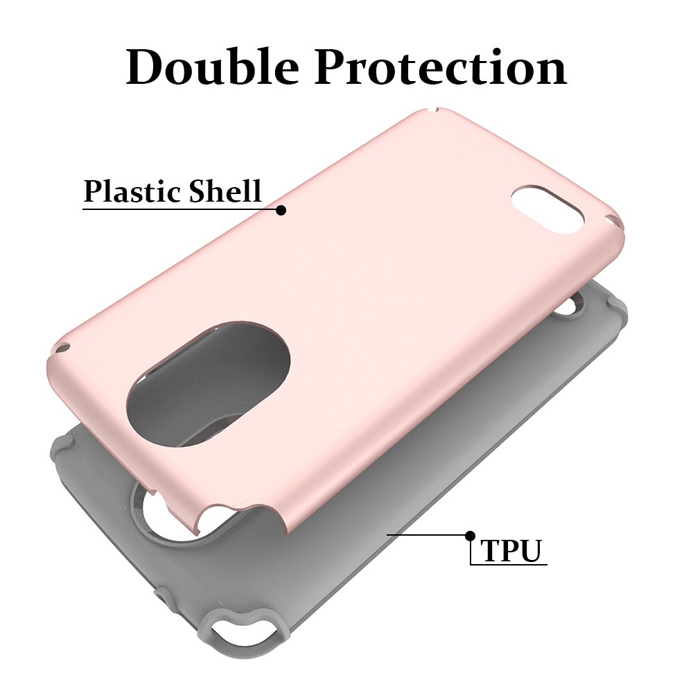 LG Stylo 3 Case, LG Stylo 3 Plus Case, MagicSky Slim Corner Protection Shock Absorption Hybrid Dual Layer Armor Defender Protective Case Cover for LG Stylo 3 / LG Stylo 3 Plus 2017 (Rose Gold)