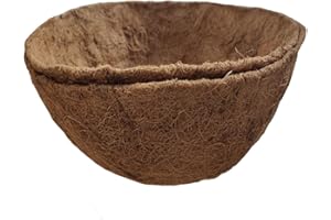 FDGARDEN 2PCS Hanging Basket Liners Coco Liner 8 Inch Round Coconut Coir Basket for Plants Replacement for Hanging Basket 100% Natural Coconut Fiber Plant Basket Liner for Garden Planter Flower Pot
