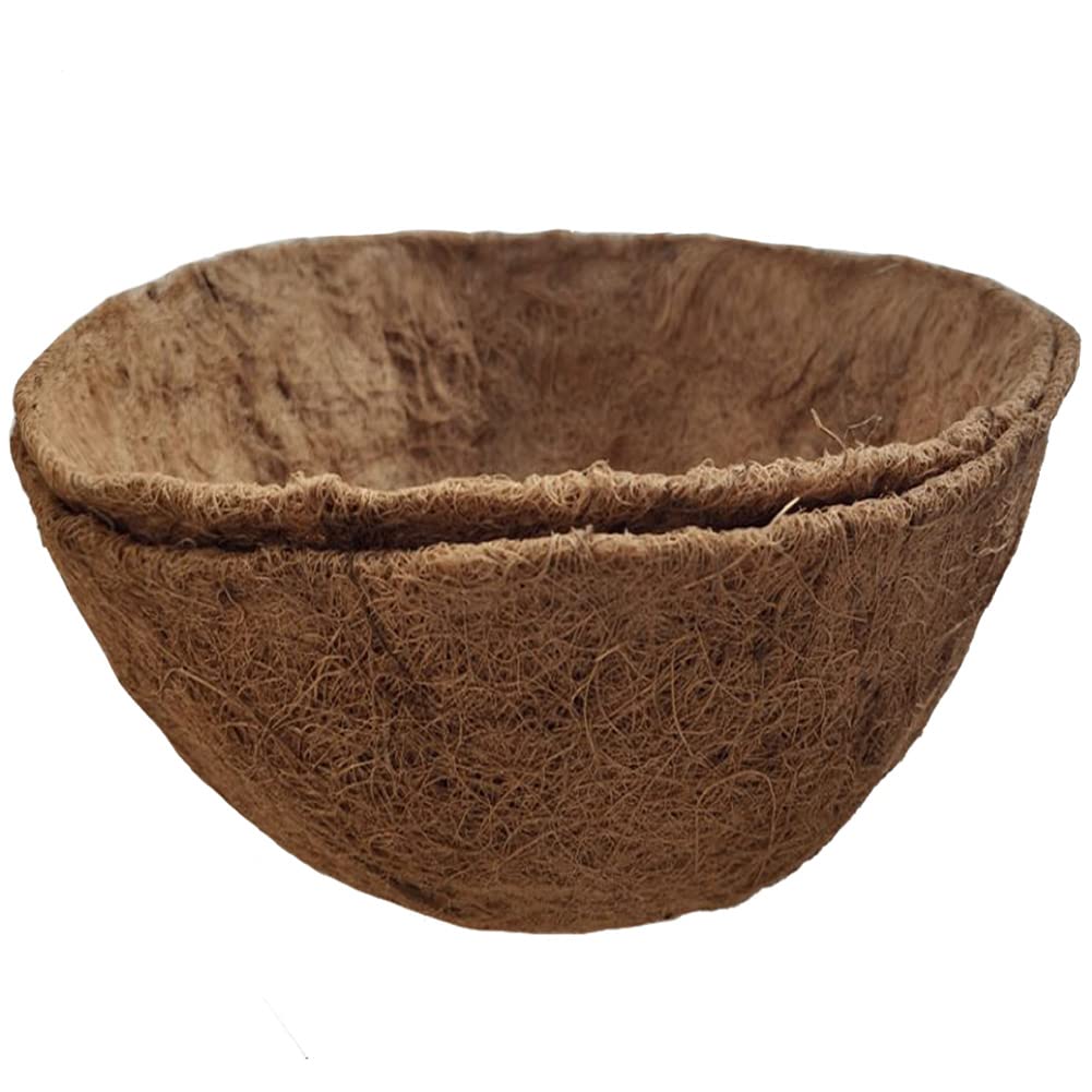 Photo 1 of FDGARDEN 2PCS Hanging Basket Liners Coco Liner 10 Inch Round Coconut Coir Basket for Plants Replacement for Hanging Basket 100% Natural Coconut Fiber Plant Basket Liner for Garden Planter Flower Pot