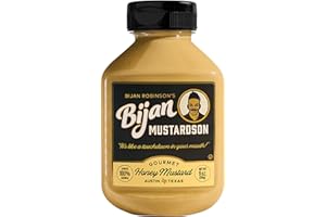 Bijan Mustardson Honey Mustard, Sweet & Creamy 9 oz – Real Honey, Bold Flavor, Premium Condiment for Sandwiches, Wings, Pretzels & Dips