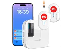 DAYTECH Wireless Caregiver Pager Emergency Button for Seniors WiFi Smart Caregiver Call Button Panic Alert System for Elderly