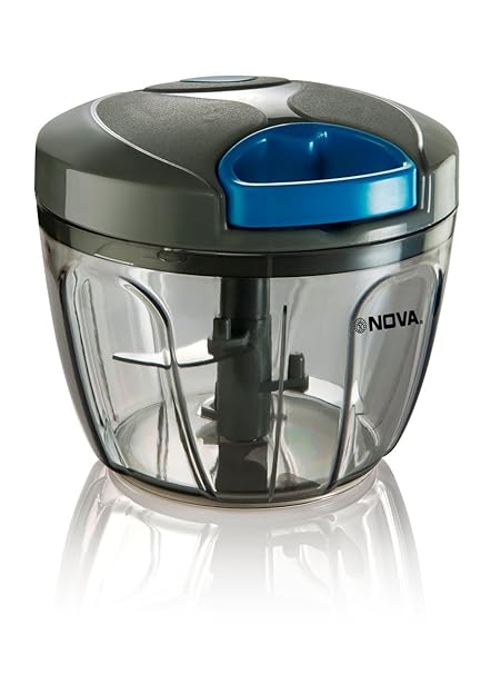 Nova Quick Cut Big Plastic Handy Chopper, 650ml, Grey