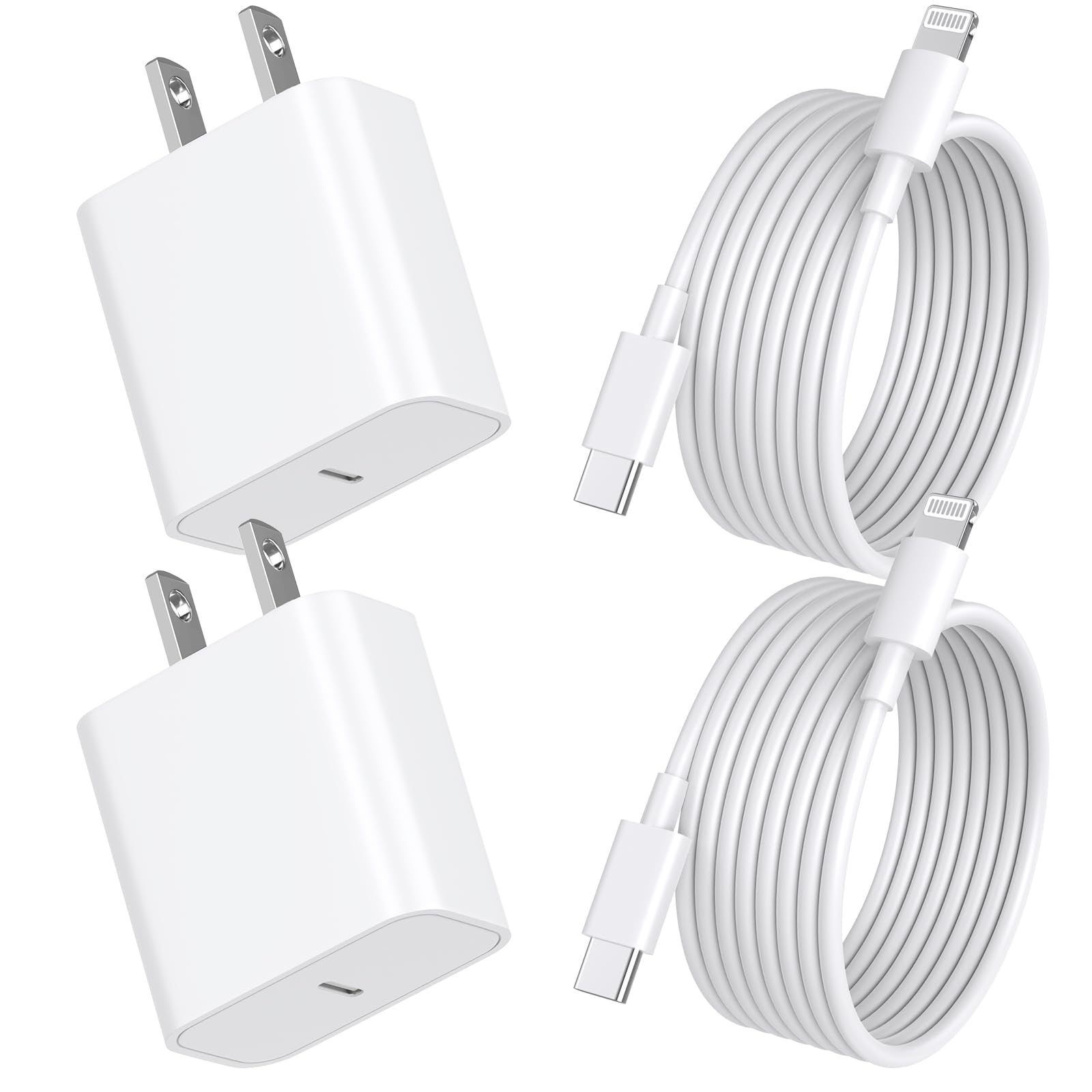 Photo 1 of [Apple MFi Certified] Fast iPhone Charger 10FT,Extra Long Charge Fast Charging 2Pack 20W USB C Charge Block Plug 10Foot Lightning Cable Cord for Apple iPhone 14/Pro/Pro Max/Plus/13/12/11/XS/XR/X