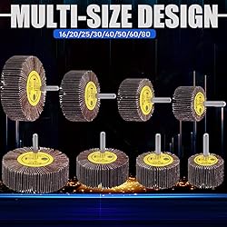 Mixiflor 24 Pcs Abrasive Flap Wheel Sander Set, 80