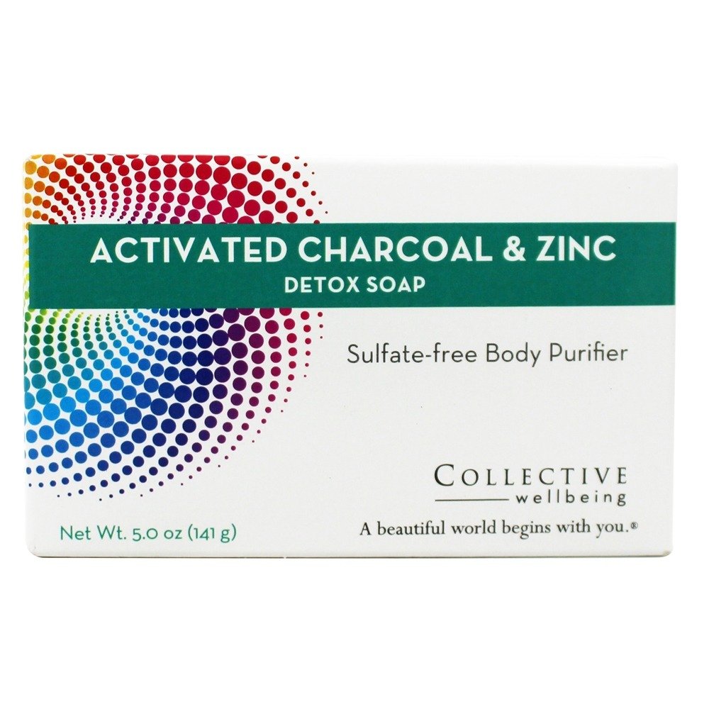 Life-Flo Collective Wellbeing Detox Soap (Active Charcoal/Zinc), 5 Ounce
