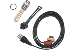 VANORM Engine Block Immersion Heater Replacement 3500022 Compatible with Cummins Paccar 3/4" NPT Thread 120 Volts 750 Watts