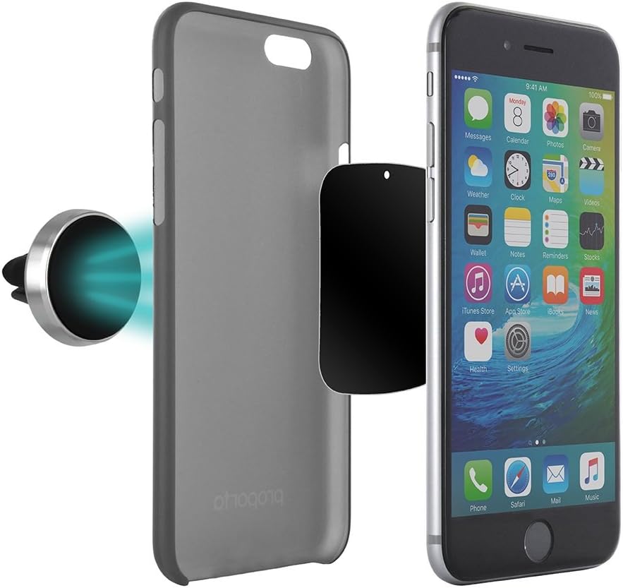 Proporta Official Luxury Universal Air Vent Magnetic Car Mount Holder for Apple iPhone 6S 6 5S SE, Samsung Galaxy S7 Edge, Google Nexus 6P 5X, LG G5, and Smartphones GPS Navigation Devices