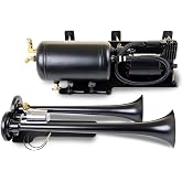 Kleinn Air Horns JeepKit-1 Complete Bolt-On Dual Air Horn Kit for Jeep Wrangler - Black