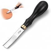 ElaraBerry 1 Pcs 12 mm Leather Edge Beveler, Ebony Handle | French Wide Mouth Leather Skiving Edge Trimmer Tool for Thinning Cutting Craft DIY Leathercraft