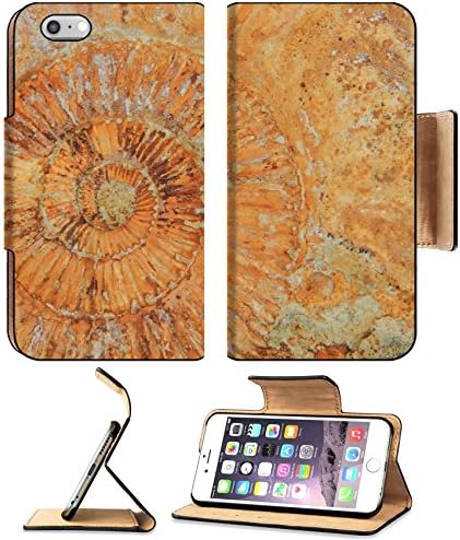 Liili Premium Apple iPhone 6 Plus iPhone 6S Plus Flip Pu Leather Wallet Case natural amonite fossil texture as natural background 28868135
