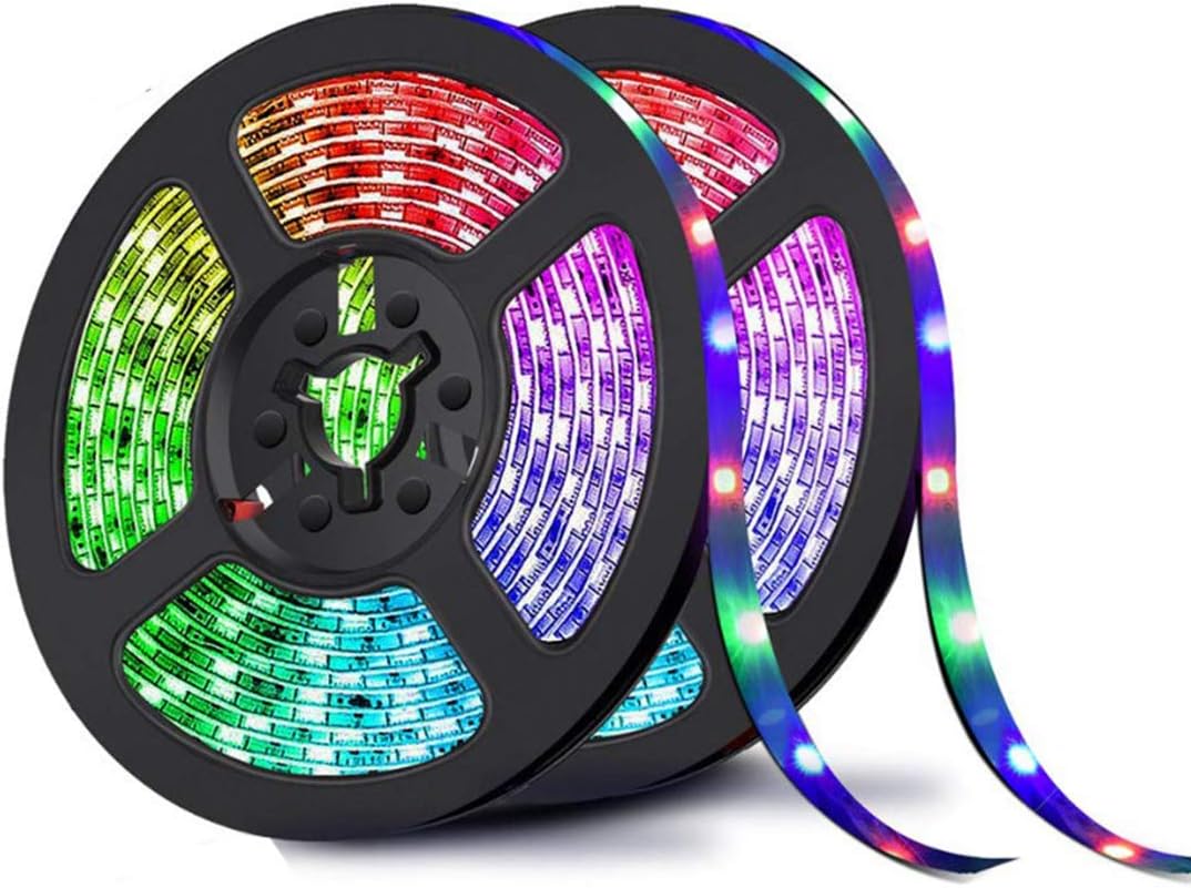 Led Strip Lights 32.8ft 10m with 44 Keys IR Remote and 12V Power Supply