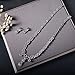 Missgrace Women Fashion Rhinestone Earrings and Rhinestone Necklace Elegant Jewelry Set Bridal Wedding Party Hair Jewelry Bridal Statement Necklace