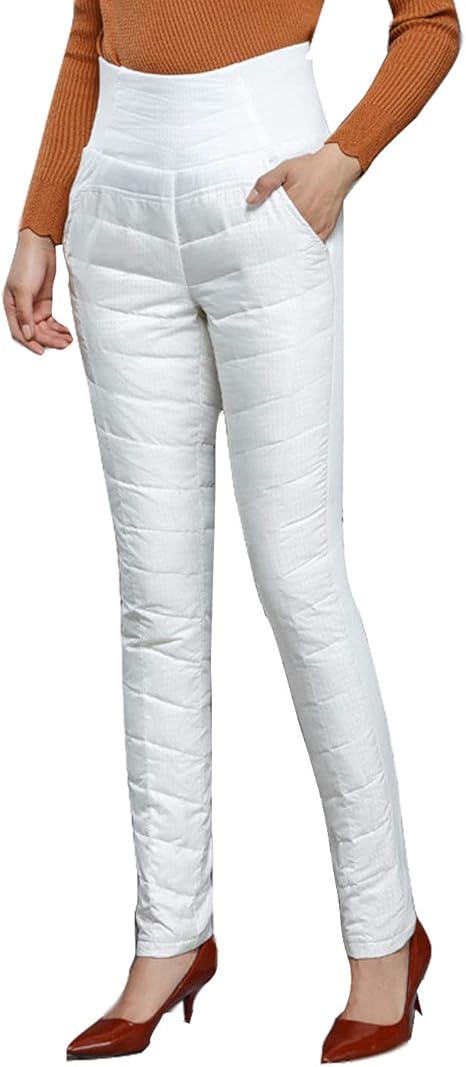 Winter down pants women casual outwear elastic waist work wear women's fashion snow plus size 
