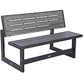 LIFETIME 60253 Outdoor Convertible Bench, 55 Inch, Harbor Gray