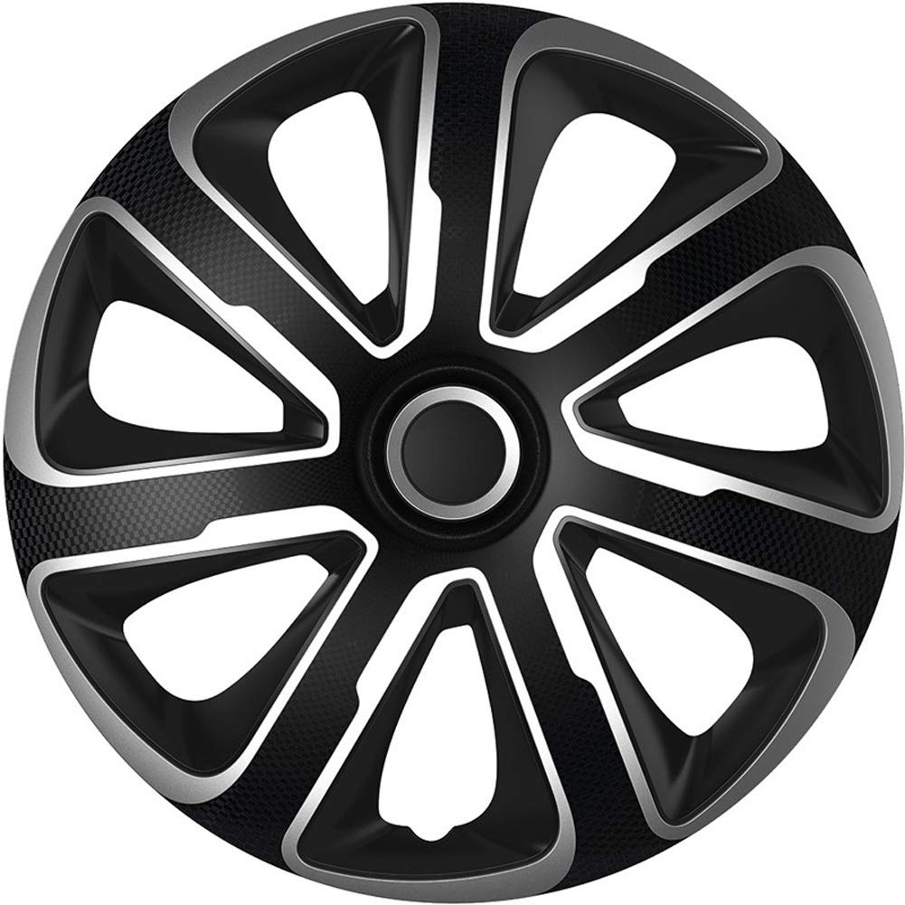 AutoStyle Set of 4 wheel covers Livorno 13-inch silver/black carbon-look