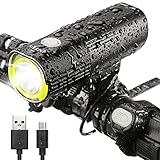 INTEY Bike Light LED Bicycle Lights USB Rechargeable Bicycle Headlight 1000 Lumens IPX6 Waterproof