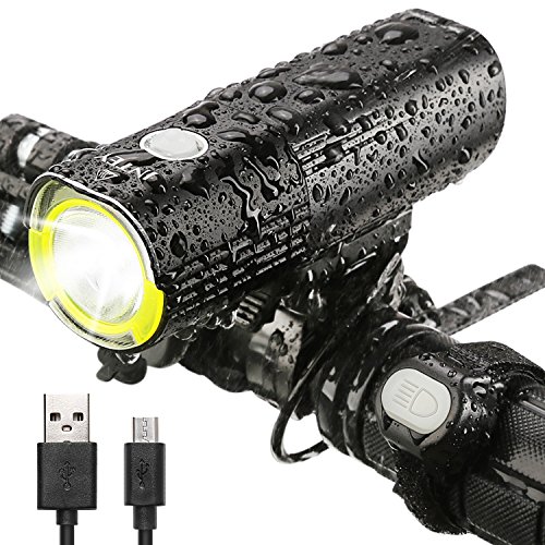 INTEY Bike Light LED Bicycle Lights USB Rechargeable Bicycle Headlight 1000 Lumens IPX6 Waterproof