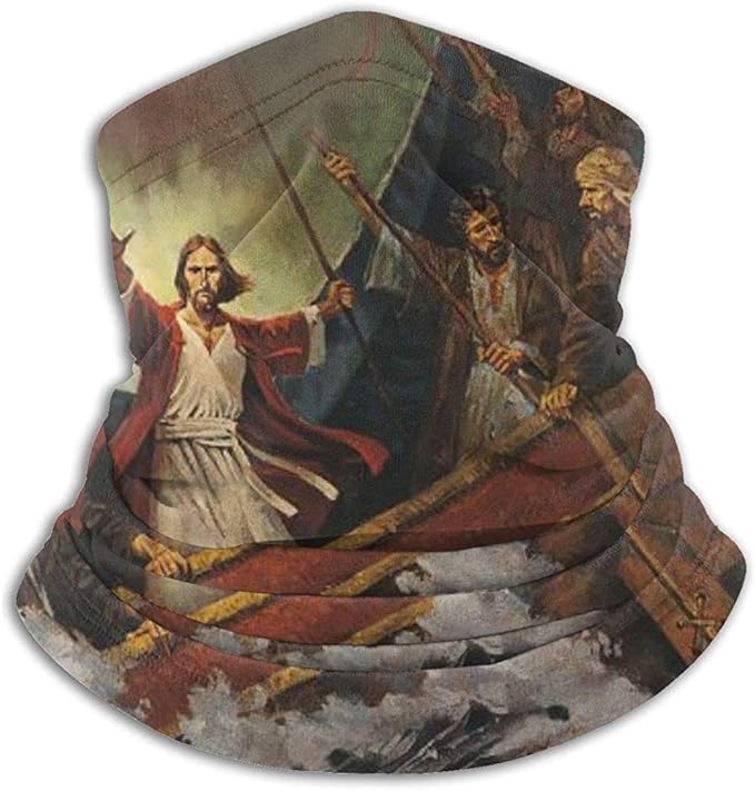 Vvgete Maske Jesus Beruhigt Den Sturm Winddicht Weiche Komfortable Gesichtsmaske Bandanas Neckwarmer Fur Draussen Und Sport Amazon De Bekleidung