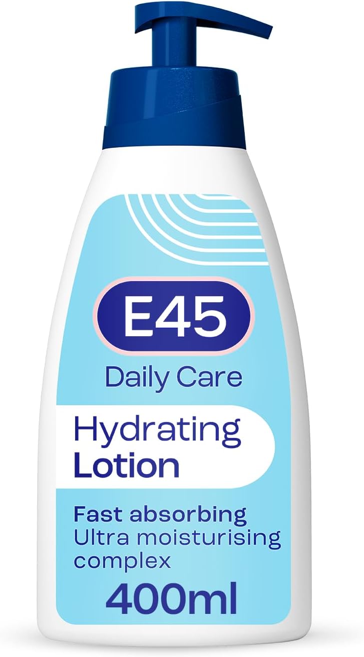 E45 Daily Lotion 400 ml for All Skin Types Hydrating Non Greasy Moisturiser