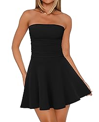 OFEEFAN Womens Summer Dresses 2025 Strapless Tube