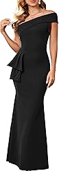 Black Formal Dresses for Women Sexy Bodycon One Off