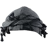 Gturytr Turban for Men Vintage Twist Head Wraps Durag Satin Lined Halo Turban for Women Modal and Satin Scarf Tie