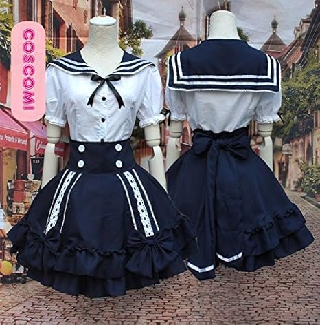 Amazon Lolita ロリータ 学生服風ワンピースコスプレ衣装 コスプレ 仮装 通販