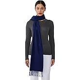 JENNIE LIU Women's 100% Pure Cashmere Scarf 75"x12" Cashmere Scarves for Women