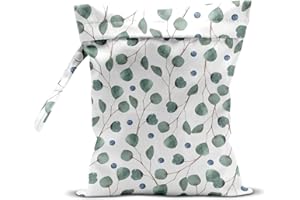 zcyxuuw Wet Bag, Wet Dry Bag, Wet Bag for Swimsuit, Travel, Beach, Pool, Diapers, Dirty Yoga Gym Clothes, Makeup Bag, Waterproof Reusable Home Sweet Home Eucalyptus Leaf