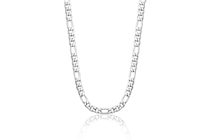 SANNYRA Figaro Chain for Men Father's Day Gifts - Boys Necklace Ages 8-12 Stainless Steel Mens Chain Necklaces - 18K Gold-plated Silver Chain Necklace for Boys