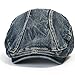 ililily Denim Newsboy Flat Cap Gatsby Cap ivy Irish Cabbie Driver Hunting Hat