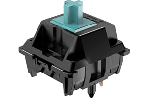 JWK Black T1 V2 Switch, JWICK 67g Tactile Switches SMD Compatible with Full Nylon Housing POM Stem 5 Pins Switches for Mechanical Keyboard (Black T1 67g SMD Compatible 110pcs)