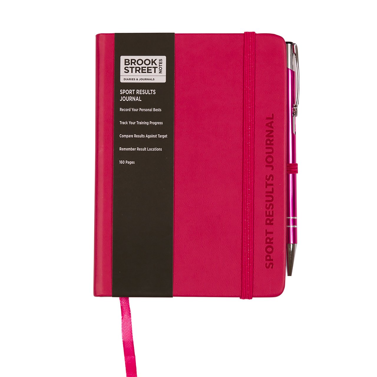 Sport Results Notebook - Hardback A6 Sports Gift (Fuchsia Pink)