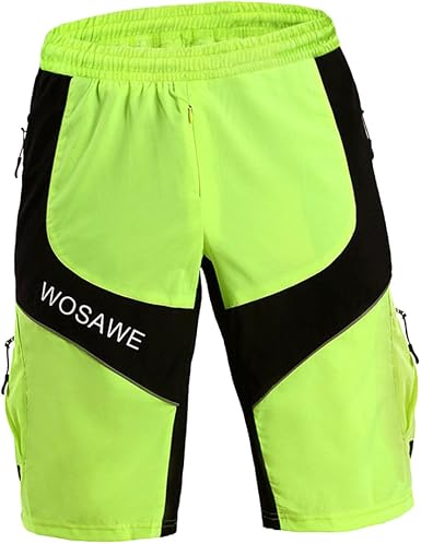 freneci Pantaloncini Da Ciclismo per Mountain Bike MTB Comodi Pantaloni  Corti Riflettenti Pantaloni e pantaloncini Uomo  outlookplanningdevelopment.com.au