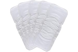 TDIAPERS Cloth Diaper Inserts 5 Layers, Reusable and Absorbent, Pack of 5