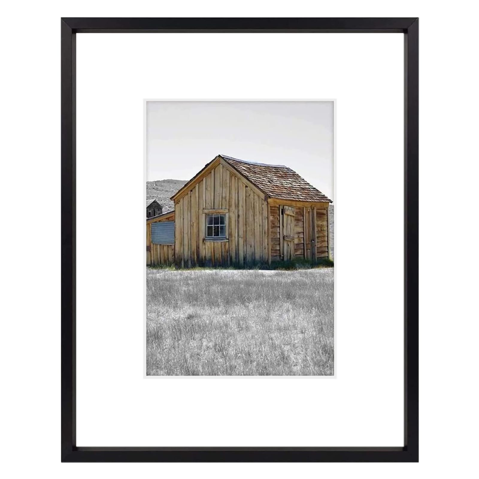 Golden State Art, 8x10 Aluminum Photo Frame for 5x7 Pictures with Ivory Mat Easel Stand for Tabletop Display - Wall Display - Great for Weddings, Graduations, Events, Portraits (Black, 1-Pack)