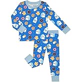 Weiwei Pajama Set for Boys & Girls Set of 2, Viscose Made from Bamboo Toddler Pajamas for Kids, Long-Sleeve Sleepwear 2pcs