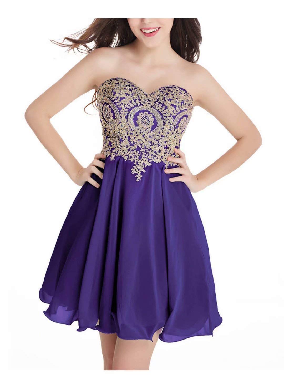 FJMM Womens Short Prom Dresses Sweetheart ALine Gowns