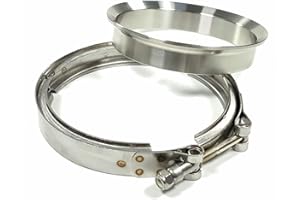 CAIMOTO 5" Exhaust V-Band Flange Clamp Kit For Borg Warner S400 S400SXE S475 S480 S463 S467 SX-E SX Turbo with T6 Flange