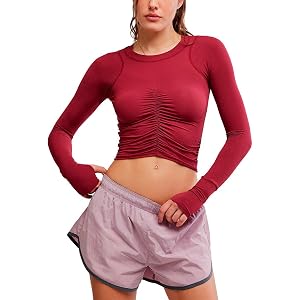 Free People Women's Tempo Ruched Long Sleeve Tee