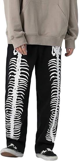 Amazon Aozuoズボン メンズ ロング丈 カジュアルパンツ プリント ストリート系パンツ 黒パンツ おしゃれ 運動やすい ストレッチ アウトドア 秋 冬 ロングパンツ 通販